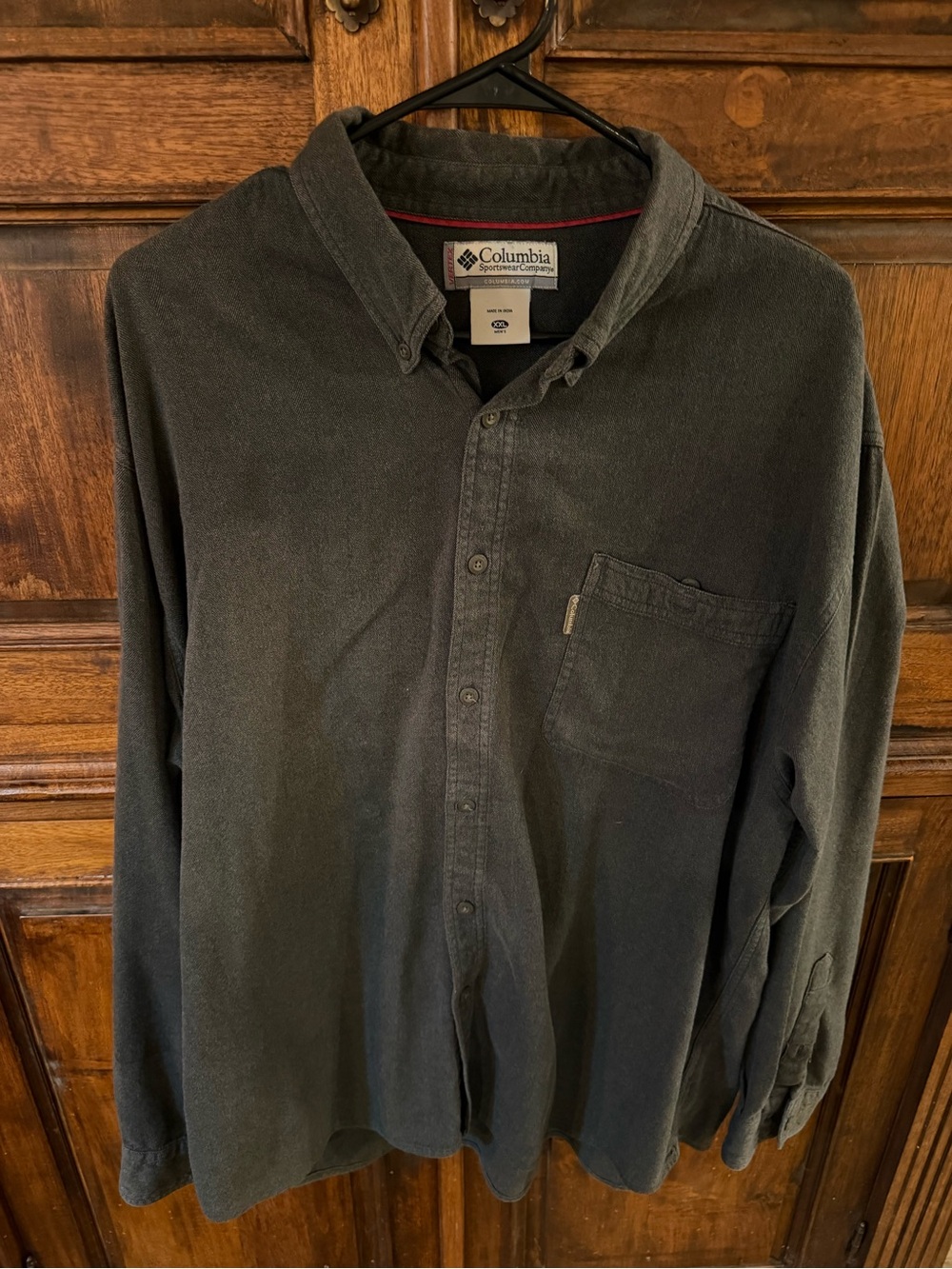 Columbia Vertex Men’s XxLarge Button Up Shirt Long Sleeve Outdoor  Gray Woven